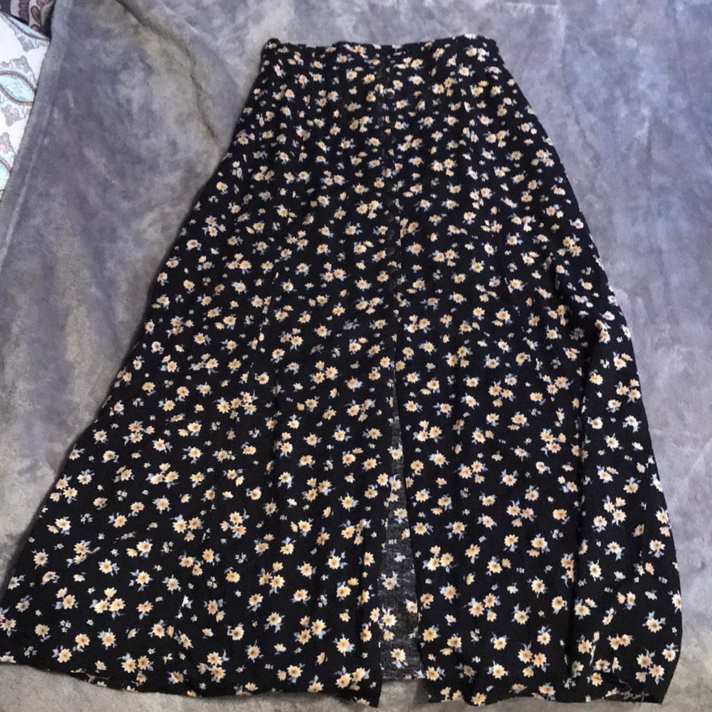 Maxi button down skirt